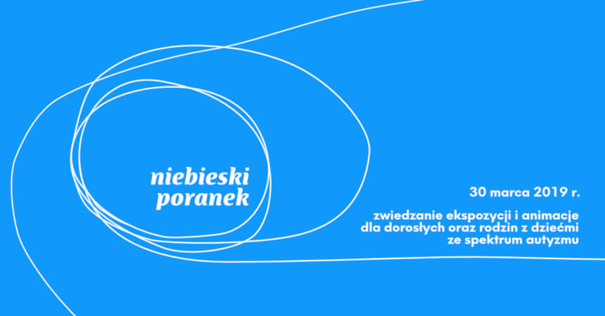 baner akcji - "Niebieski poranek" - niebieskie to oraz białe serpentyny i litery (bramapoznania.pl)