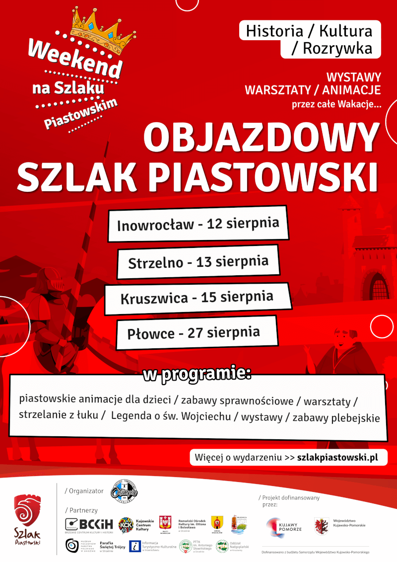 plakat wydarzenia pn. objazdowy szlak piastowski